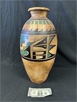 Large Native American Style Vase - Great Look!
