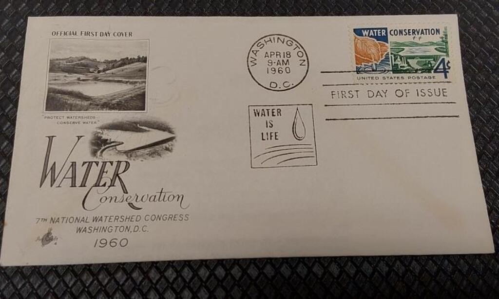 1960 First Day of Issue Envelope. Water
