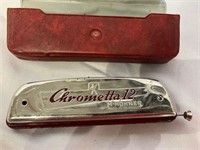 Vintage Hohner Harmonica in Case