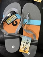 Mens Striped Flip Flops NEW  11/12