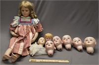 Dolls, Some German Bisque Doll Heads