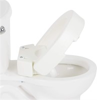 Vive Raised Toilet Seat Riser - Hinged (Elongated)