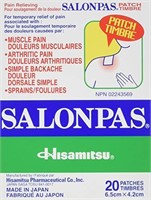 New Salonpas Pain Relieving Patch – 40 Patches
