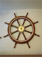 Wooden Nautical Wheel  Wall Décor