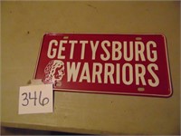 Gettysburg Warriors License Plate