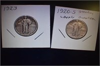 1920s and 1923 Standing Liberty Quarters