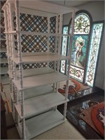 5-tier white wooden shelf