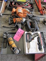 5 - power tools: 1/2" drill, belt sander, jigsaw,