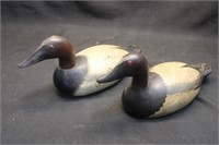 2 - Canvasback Wood Decoys