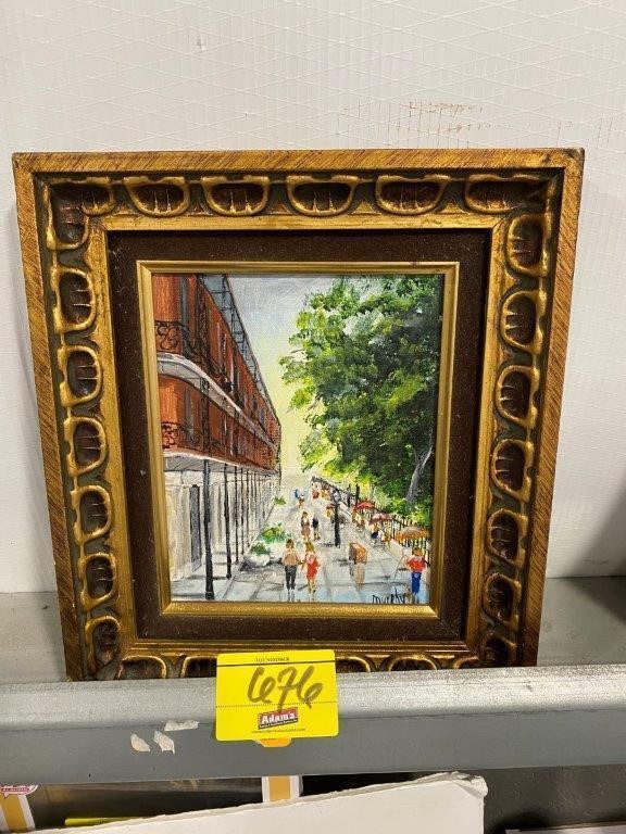 MURPHY SIGNED WOOD FRAMED OIL ON CANVAS - SMALL