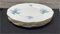 4 Royal Albert Forget Me Not 10.25" Dinner Plates