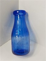 Cobalt Blue Liberty Milk Co.  Pint Bottle U16A