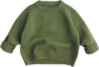 Volunboy Baby Boys Solid Knit Sweater Cotton Long