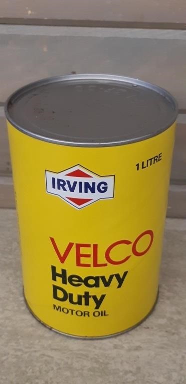 IRVING OIL VELCO 1 Liter Oil Can (Empty)