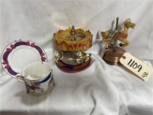 2 Carousel Horse Music Boxes & More