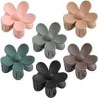 Flower Claw Hair Clips Pack of 6