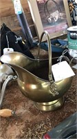 VINTAGE BRASS SCUTTLE BUCKET