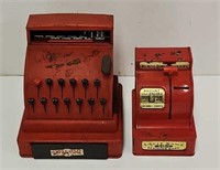 (2) Vintage Cash Register Coin Banks