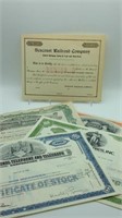 Vintage Stock Certificates lot of 5