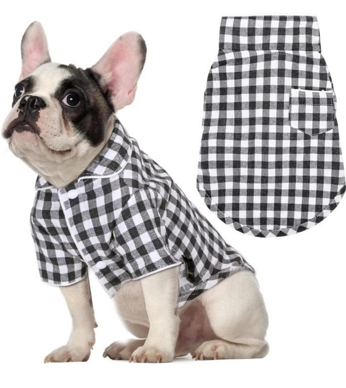 (Size: XL) Nobleza Soft Casual Dog Plaid Shirts