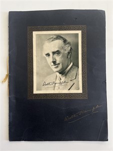 Walter Hampden signed commemorative booklet