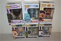 Six Funko Pops