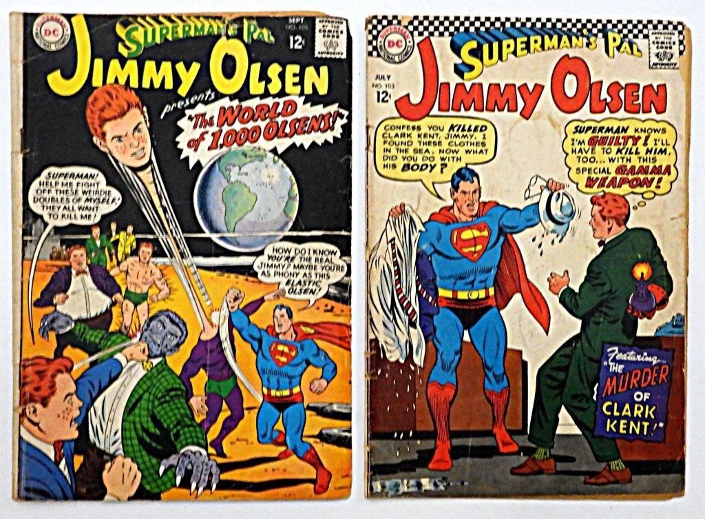 (2) DC 12-CENT SUPERMAN'S PAL JIMMY OLSEN #103 & 1