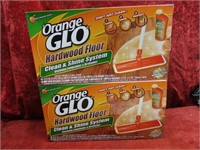 (2)Orange glo hardwood floor cleaner.