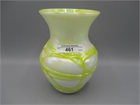 Gibson 6" yellow threaded vase