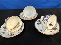 Royal Albert Tea Cups & Saucers -3 sets