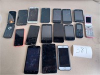 LARGE LOT OF USED CELL PHONES,