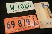1965 and 1969 Illinois License Plates