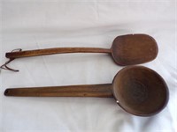 Vintage Wood Spoons Wall Hangers Hand Carved