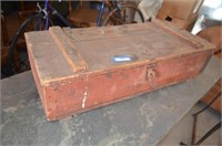 Homemade Wooden Toolbox with Old Tools