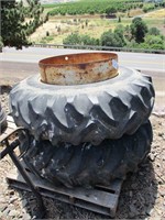 (2) Tractor Tires 18.4/34 on Rims