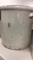 5 gallon stoneware Kraut crock w/ Handles (crack)