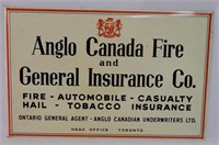 ANGLO CANADA  FIRE AND INSURANCE SST SIGN