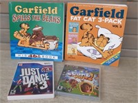 Garfield Book lot and 2 games