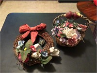 Light Floral Basket & Wreath