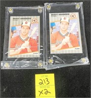 1988-1989 Brady Anderson Cards w/ Case