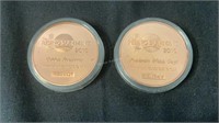 (2) 1 Ounce Copper Rounds