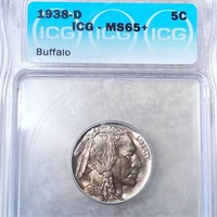 1938-D Buffalo Head Nickel ICG - MS65+