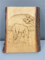 Helena Gauthier Wood Horse Carving