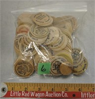 Lot of assorted wooden nickels, see pic
