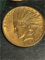 1909 $10 Gold Indian Coin