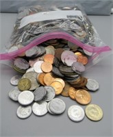 5 Pound Bag of Various World Currency Coins.