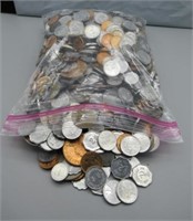 5 Pound Bag of Various World Currency Coins.