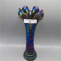 Imp. Ripple vase-10" elec. purple