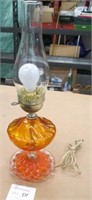 Oil Lamp Converted Into Electric Lamp