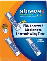 Abreva Docosanol 10% Cream Cold Sore Treatment